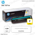 Toner Hp 206A Yellow W2112A 1,250 Pág. M283fdw, M255 Original