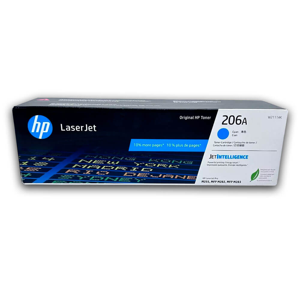Toner Hp 206A Cyan W2111A 1,250 Pág. M283fdw, M255dw Original