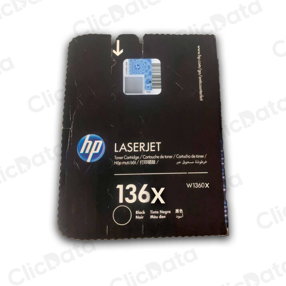 Toner Hp 136X Black W1360X 2,600 Pág. M211, M236dw Original