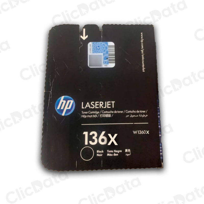 Toner Hp 136X Black W1360X 2,600 Pág. M211, M236dw Original