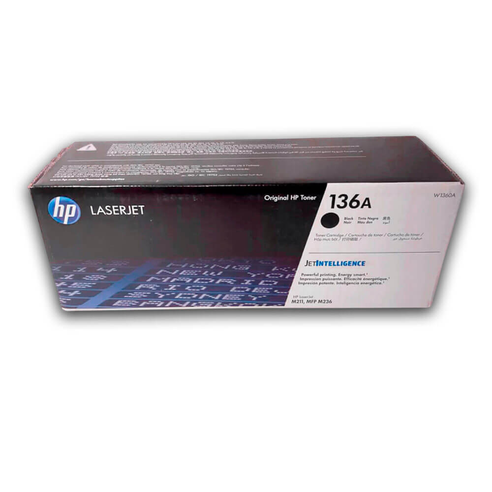 Toner HP 136A W1360A Black 1,150 Pág M211, M236dw Original