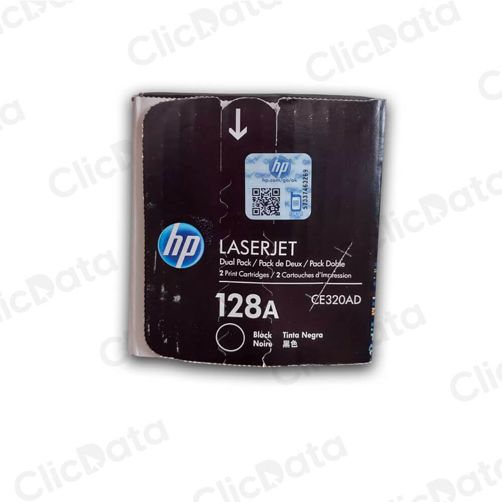 Toner HP 128A Negro CE320A 2,000 Pág. CP1525, CM1410 Original