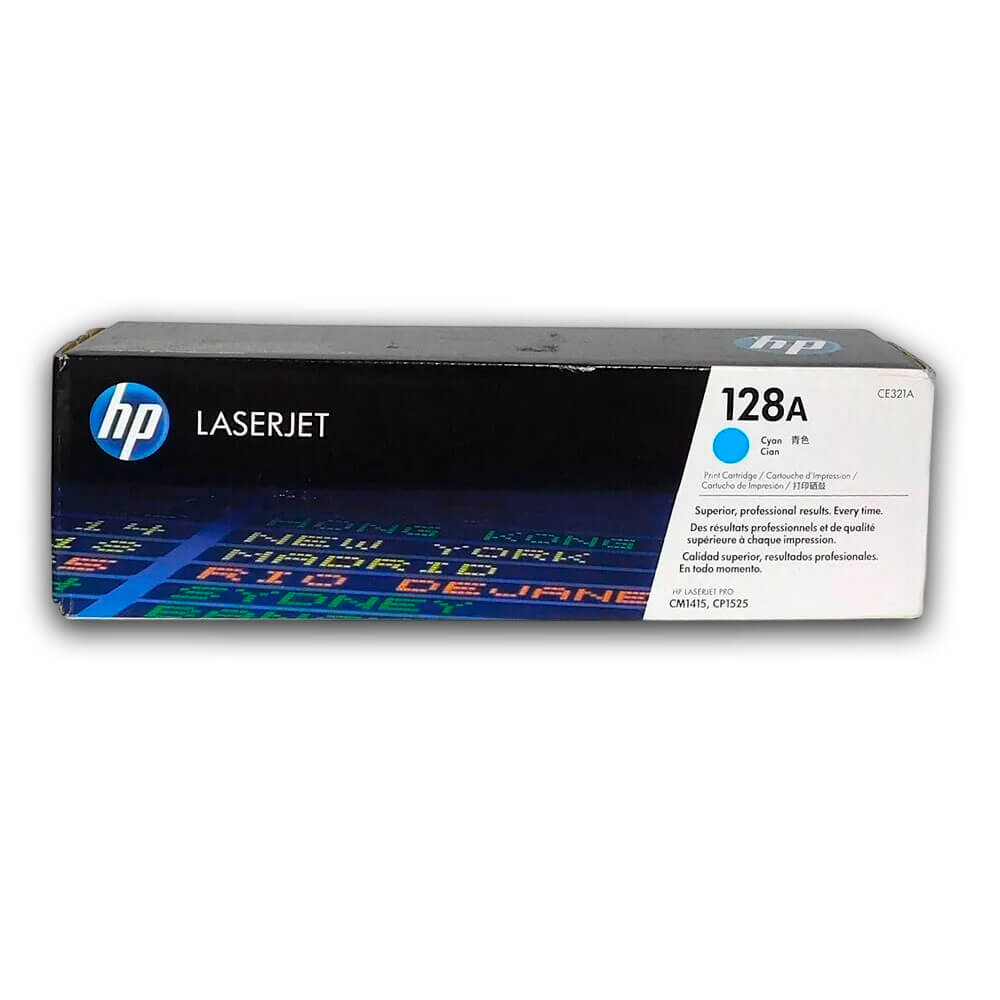 Toner Hp 128A Cyan Ce321A 1,300 Pág. CP1525, CM1410 Original