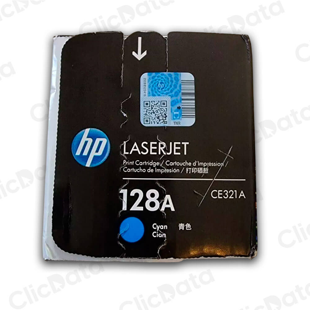 Toner Hp 128A Cyan Ce321A 1,300 Pág. CP1525, CM1410 Original