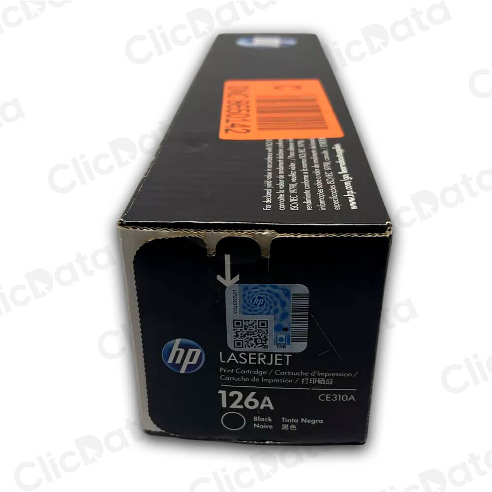 Toner Hp 126A Negro Ce310A 1,200 Pág. CP1025nw, M175nw Original