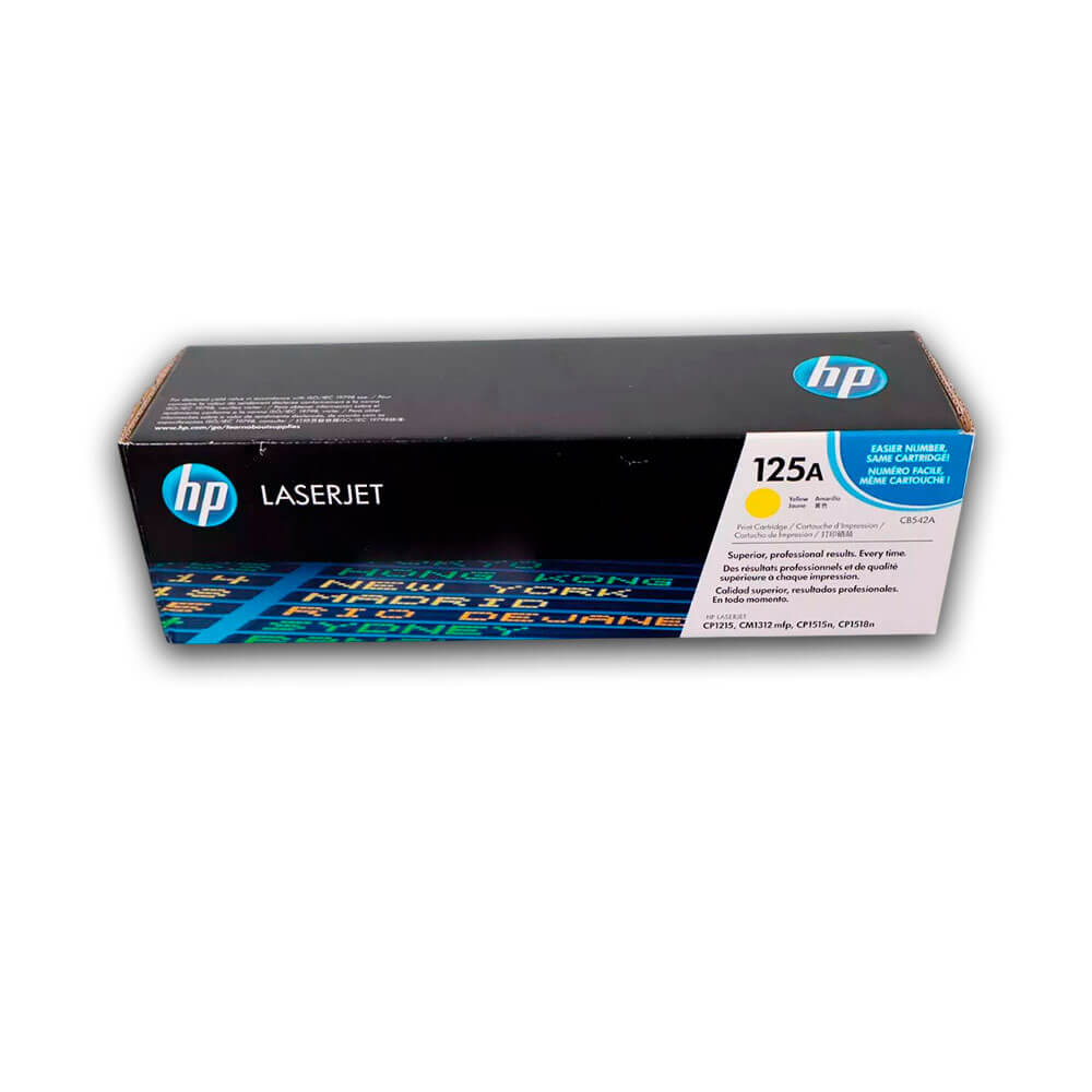 Toner Hp 125A Yellow CB542A 1,400 Pág. CP1515, CP1518 Original
