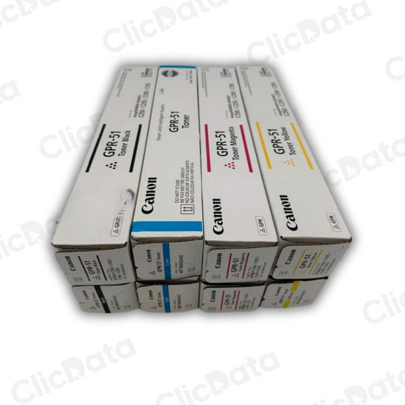 Juego de Toner Canon GPR-51 Negro y color C250iF, C350iF Original