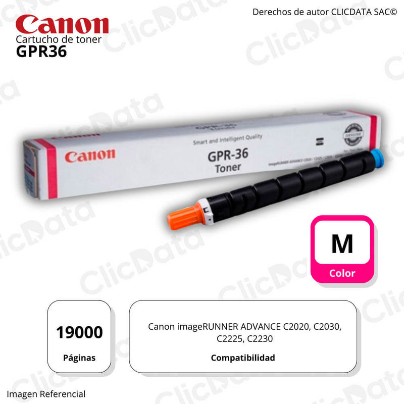 Toner Canon GPR-36 Magenta 19,000 Pág. C2020, C2225 Original