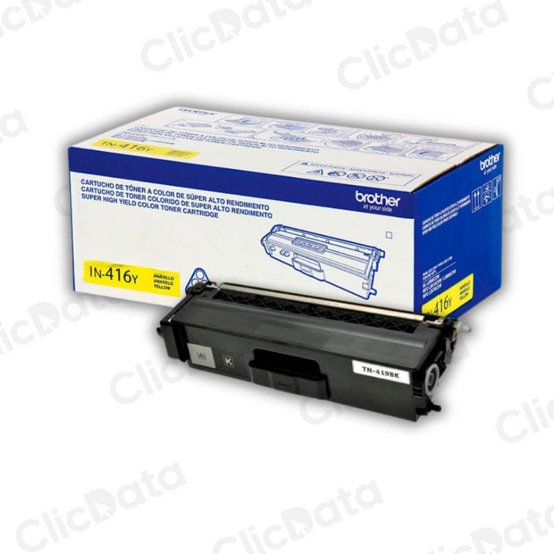 Toner Brother TN 416Y Yellow 6,500 Pág. HL-L8260CDW Original