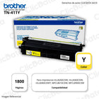 Toner Brother TN 411Y Yellow 1,800 Pag HL L8260CDW Original