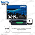 Toner Brother TN 3619XL Negro 25K Pág. L5660DN, L5210DN Original