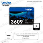 Toner Brother TN 3609 Negro 3K Pág. L5660dn, L6415DW Original