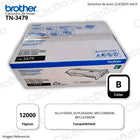 Toner Brother TN 3479 Negro 12,000 Pág. L5650Dn, L6700DW Original