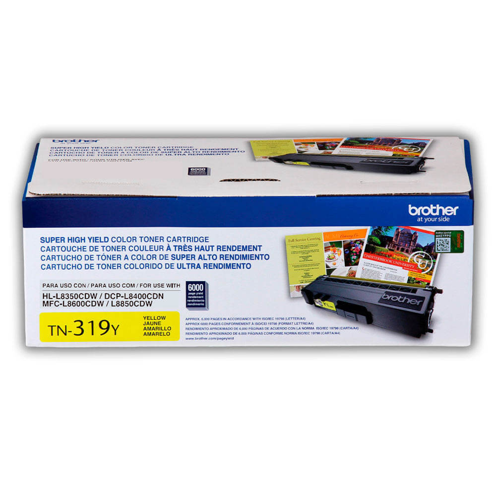 Toner Brother TN 319Y Yellow 6,000 Pág. L8350, L8600cdn Original