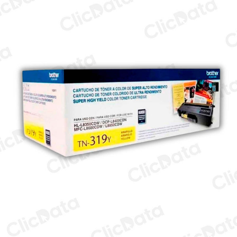 Toner Brother TN 319Y Yellow 6,000 Pág. L8350, L8600cdn Original