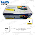 Toner Brother TN 319Y Yellow 6,000 Pág. L8350, L8600cdn Original