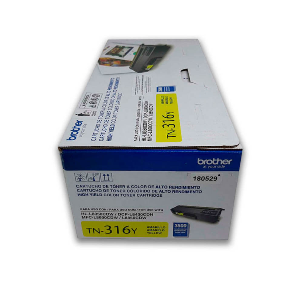Toner Brother TN 316Y Yellow 3,500 Pág. L8350, L8850 Original