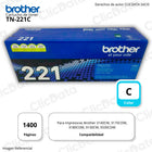 Toner Brother TN 221C Cyan 1,400 Pág. l3170cdw, 9340CDW Original