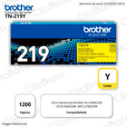 Toner Brother TN 219Y Yellow 1,200 Pag L3760CDW, L3240 Original