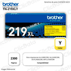 Toner Brother TN 219Xly yellow 2,300 Pag L3280Cdw, L3240 Original