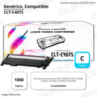 Toner Samsung CLT C407S Cyan 1,000 Pág. CLP320 CLX3185FW Compatible