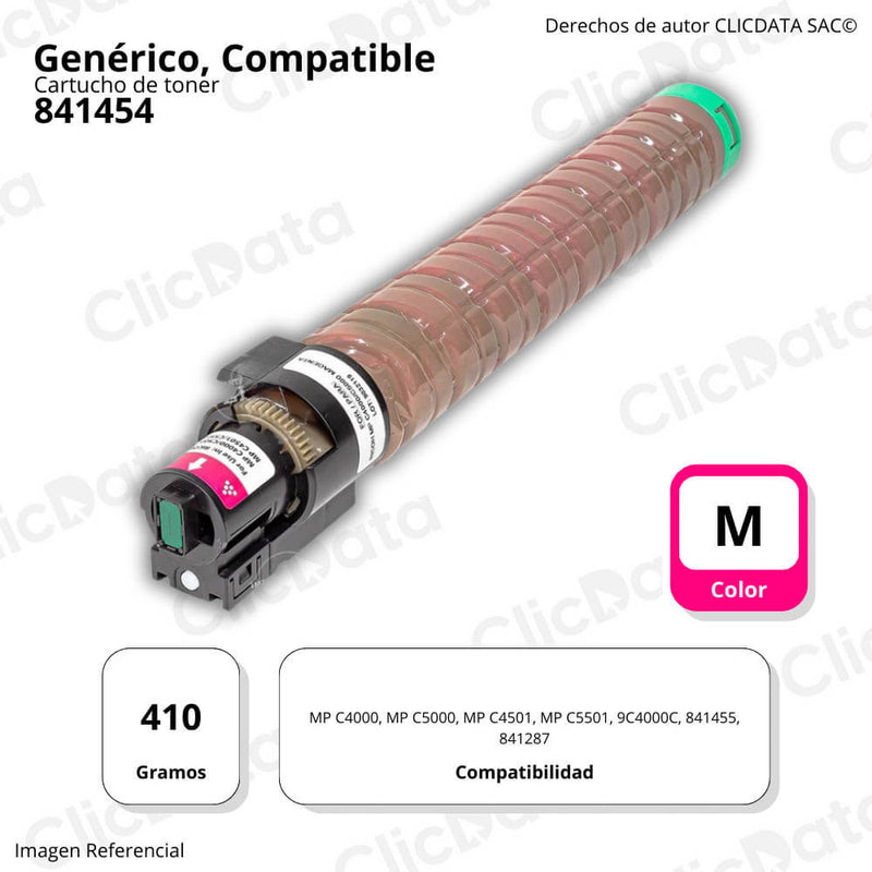 Toner Ricoh 841454 Magenta 410g C4501, C5501, C5000 Compatible
