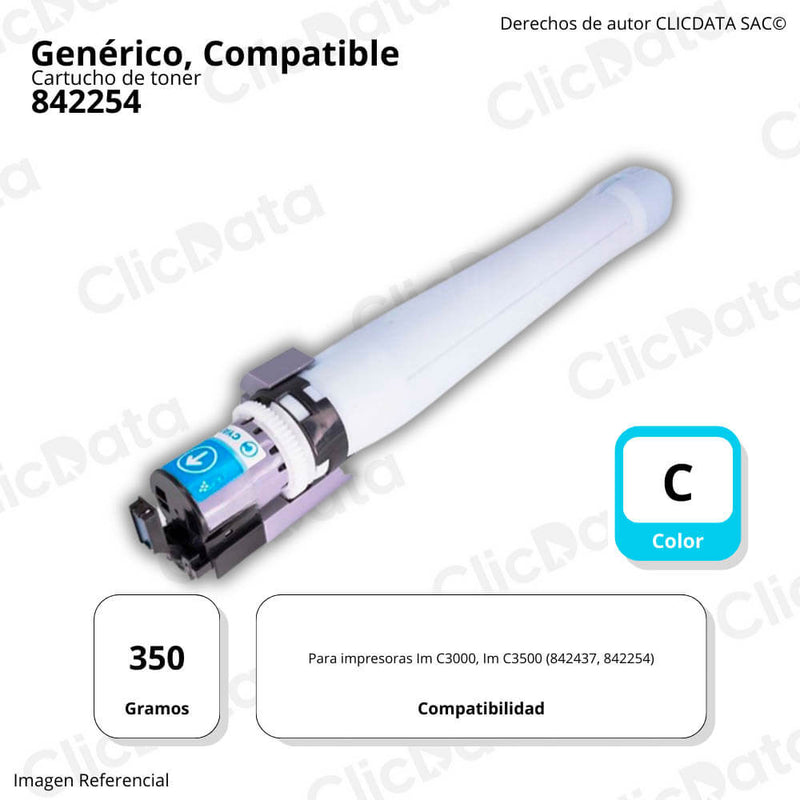 Toner Ricoh 842254 Cyan 350g C3000, C3500 Compatible