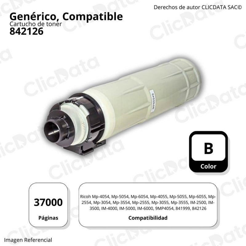 Toner Ricoh 842126 Negro 1046g MP6054, MP5054,IM 6000 Compatible