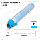Toner Ricoh 842092 Cyan 112g MP C306. MP C406, C407 Compatible