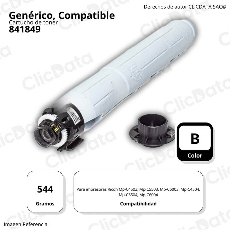 Toner Ricoh 841849 Negro 544g C4503, C4504, C5503 Compatible