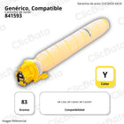 Toner Ricoh 841593 Yellow 83g Mp C305, MP C305spf Compatible