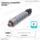 Toner Ricoh 821258 Cian 34K Pág. SP C840A Compatible, generico