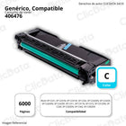 Toner Ricoh 406476 Cian 6K Pág. SP C231, C242dn Compatible