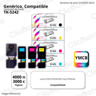 Juego de Toner Kyocera TK 5242 Negro y Color M5526CDW  Compatible