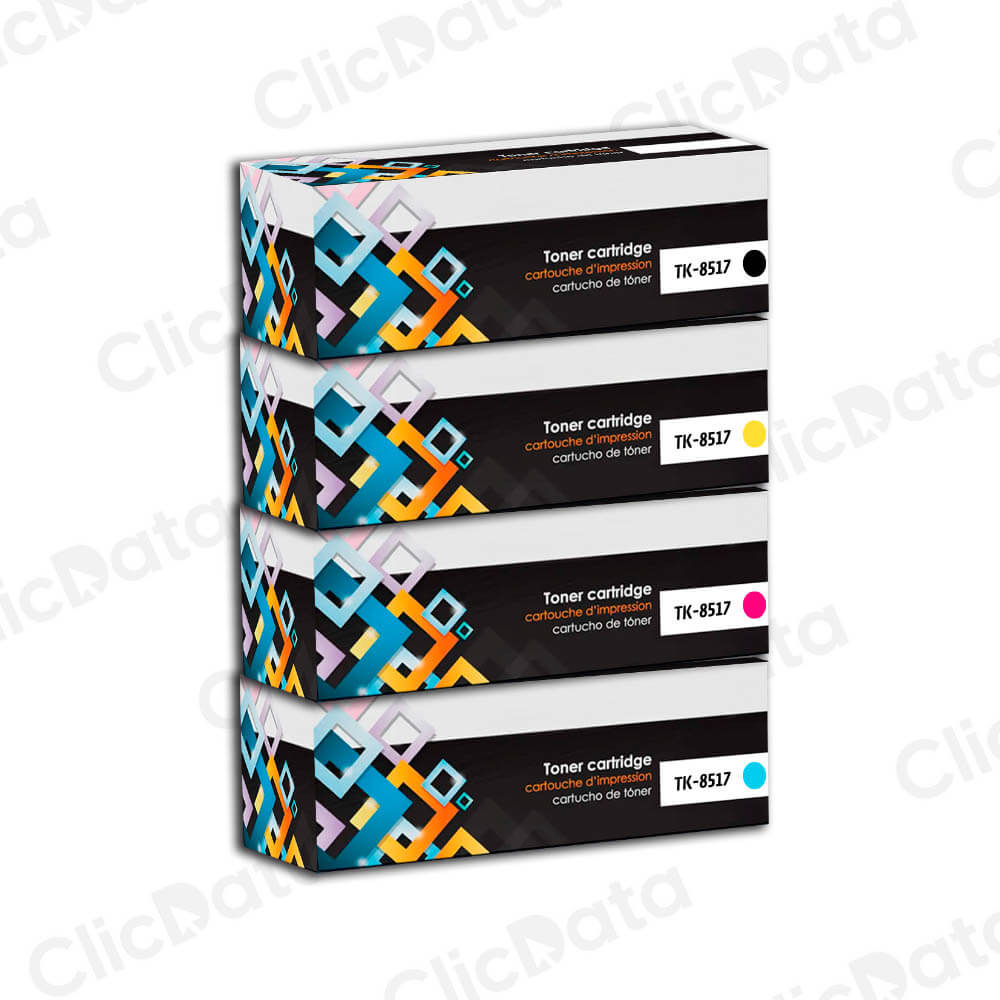 Juego de Toner Kyocera TK 8517 Negro y Color 5052Ci Compatible