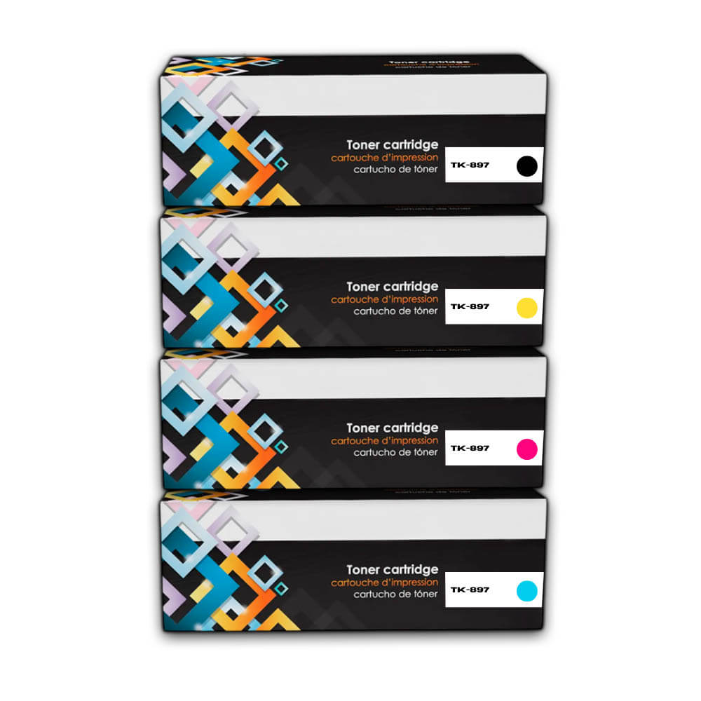 Juego de Toner Kyocera TK 897 Negro y Colores TA-205c Compatible