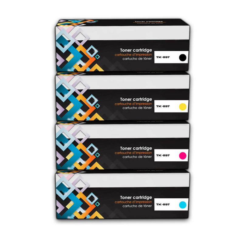 Juego de Toner Kyocera TK 897 Negro y Colores TA-205c Compatible