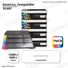 Juego de Toner Kyocera TK 897 Negro y Colores TA-205c Compatible