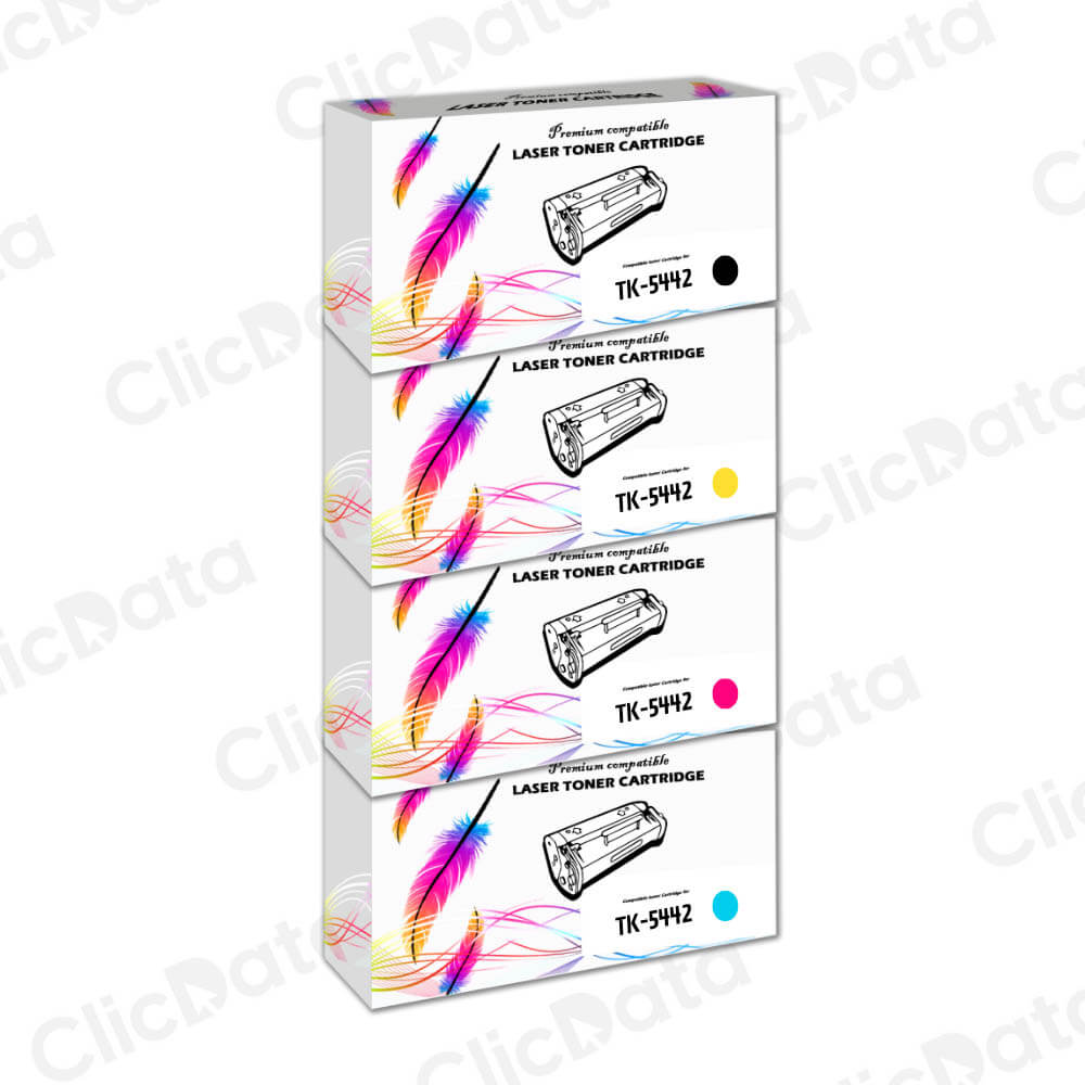 Juego de Toners Kyocera TK-5442 CYMK ma21000CFX, pa2100CWX Compatible