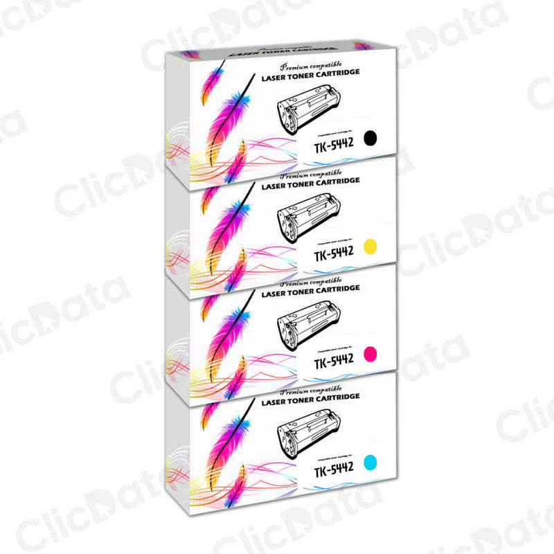 Juego de Toners Kyocera TK-5442 CYMK ma21000CFX, pa2100CWX Compatible