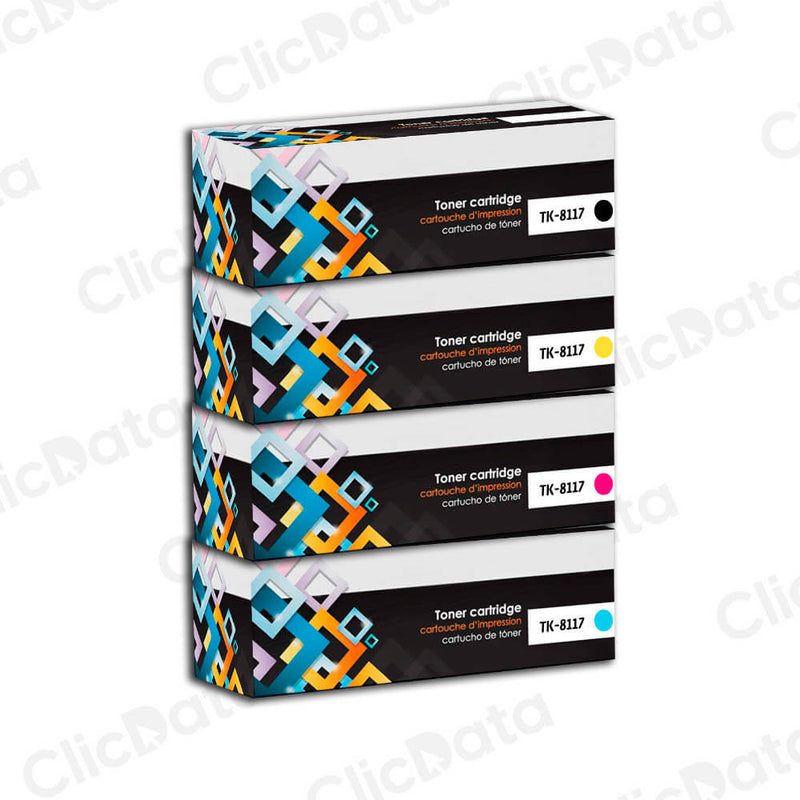 Juego de Toners Kyocera TK-8117 CYMK FS-M8130CIDN Compatible