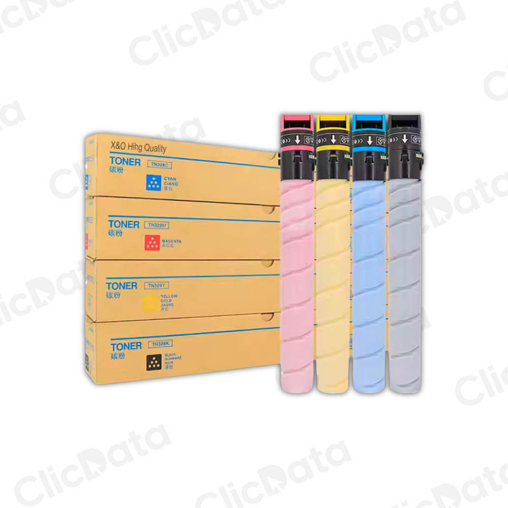 Juego de Toner Konica Minolta TN 626 CYMK 28K Pag 450i Compatible