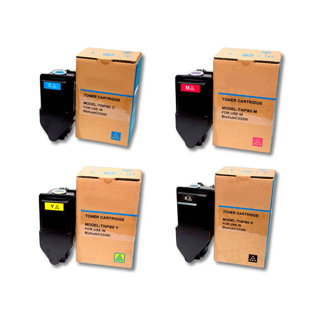 Juego de Toner Konica Minolta TNP51 Negro y Color C-3110 Compatible