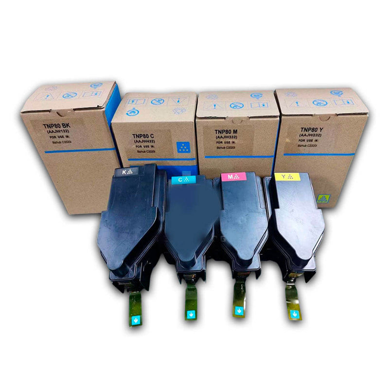 Juego de Toner Konica Minolta TNP80 CYMK Bizhub C3320I Compatible