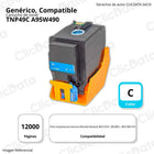 Toner Konica Minolta TNP49C Cyan 12,000 Pág. C3851 Compatible