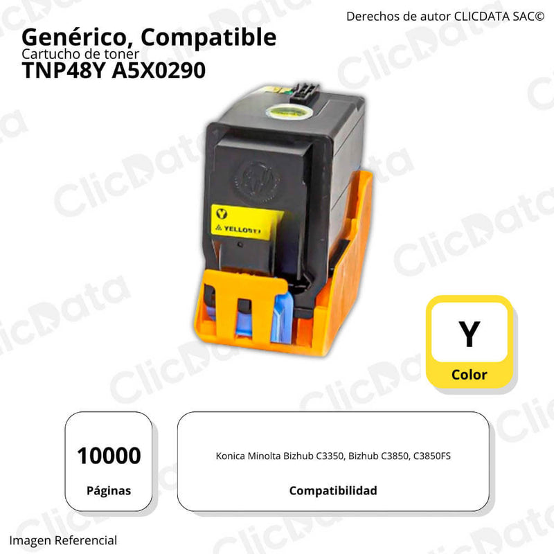 Toner Konica Minolta TNP48Y Yellow 10,000 Pág. C3350 Compatible