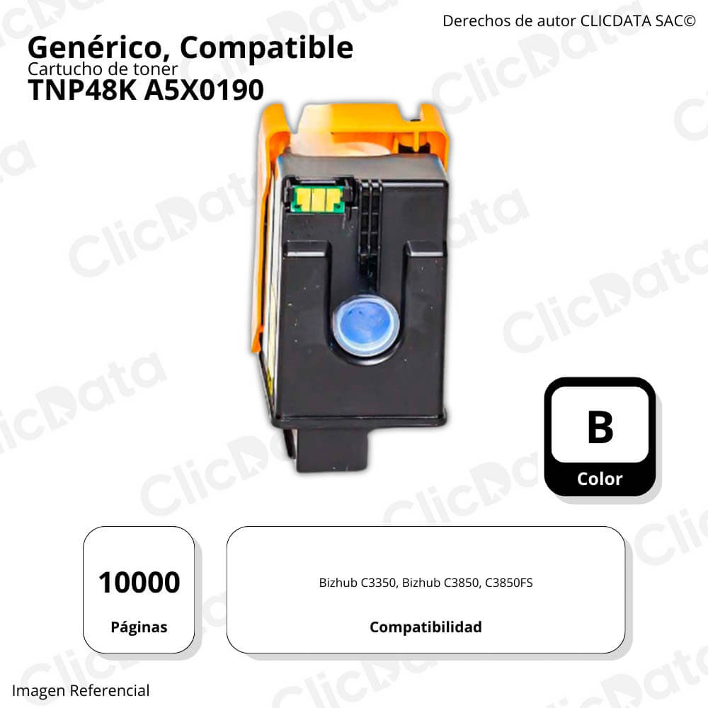 Toner Konica Minolta TNP48K Negro 10,000 Pág. C3350 Compatible