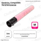 Toner Konica Minolta TN-321M Magenta 527g C224, C284 Compatible