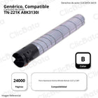 Toner Konica Minolta TN-221K Negro 618g C227, C287 Compatible