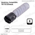 Toner Konica Minolta TN-116 Negro 11K Pág. BH 165, 185 Compatible